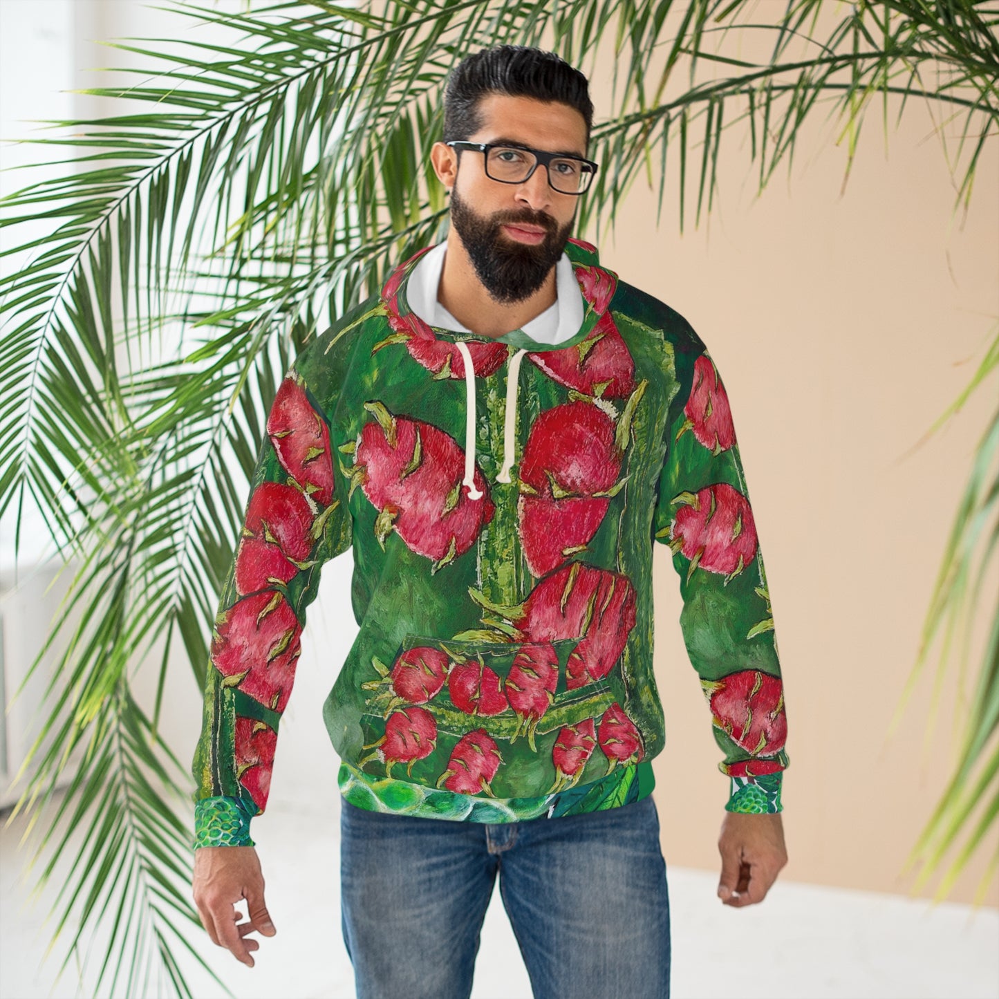 Gotta Love Me Some Dragon Fruit! Unisex Pullover Hoodie (AOP)