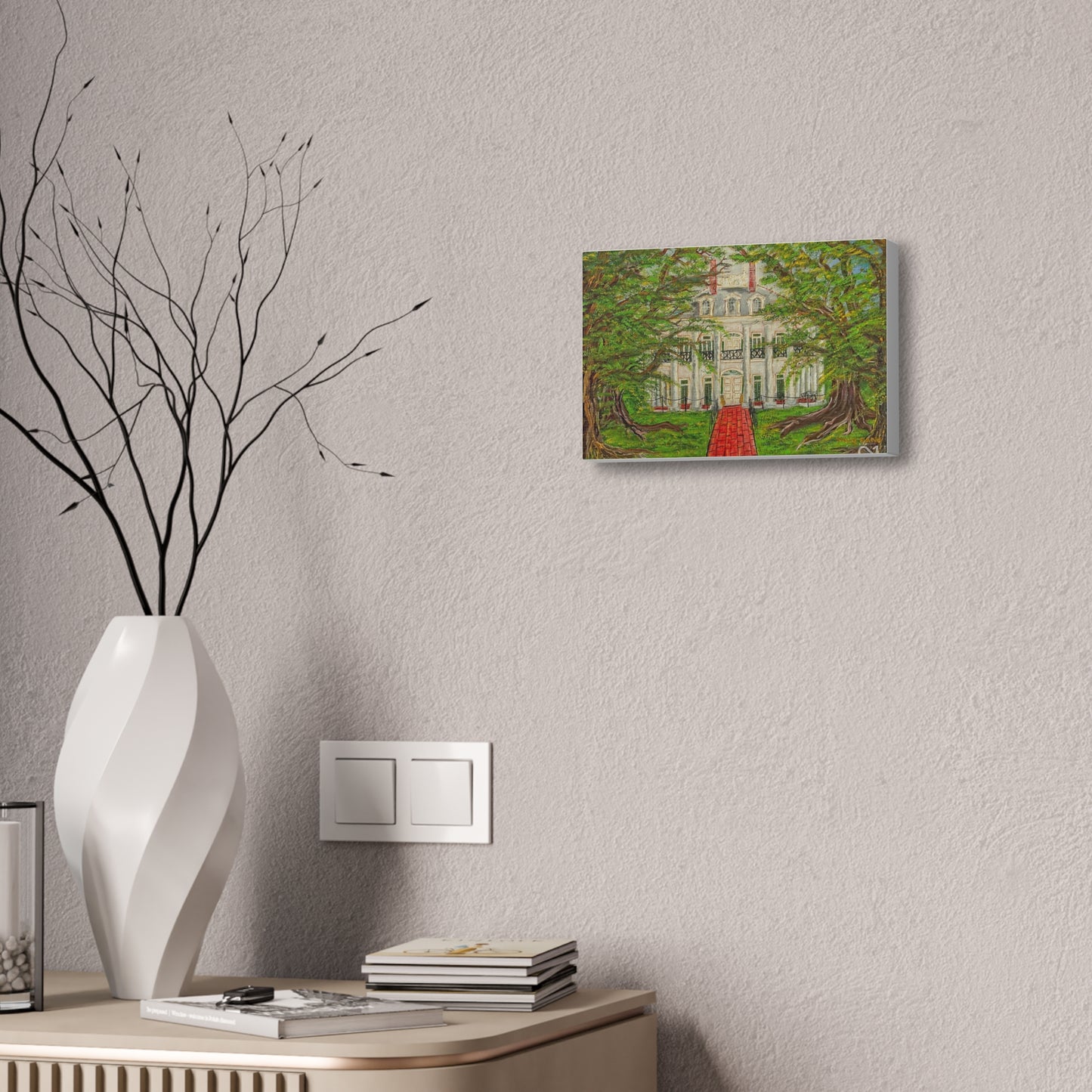 Oak Alley Plantation - Acrylic Print on Canvas Stretched, 1.5''