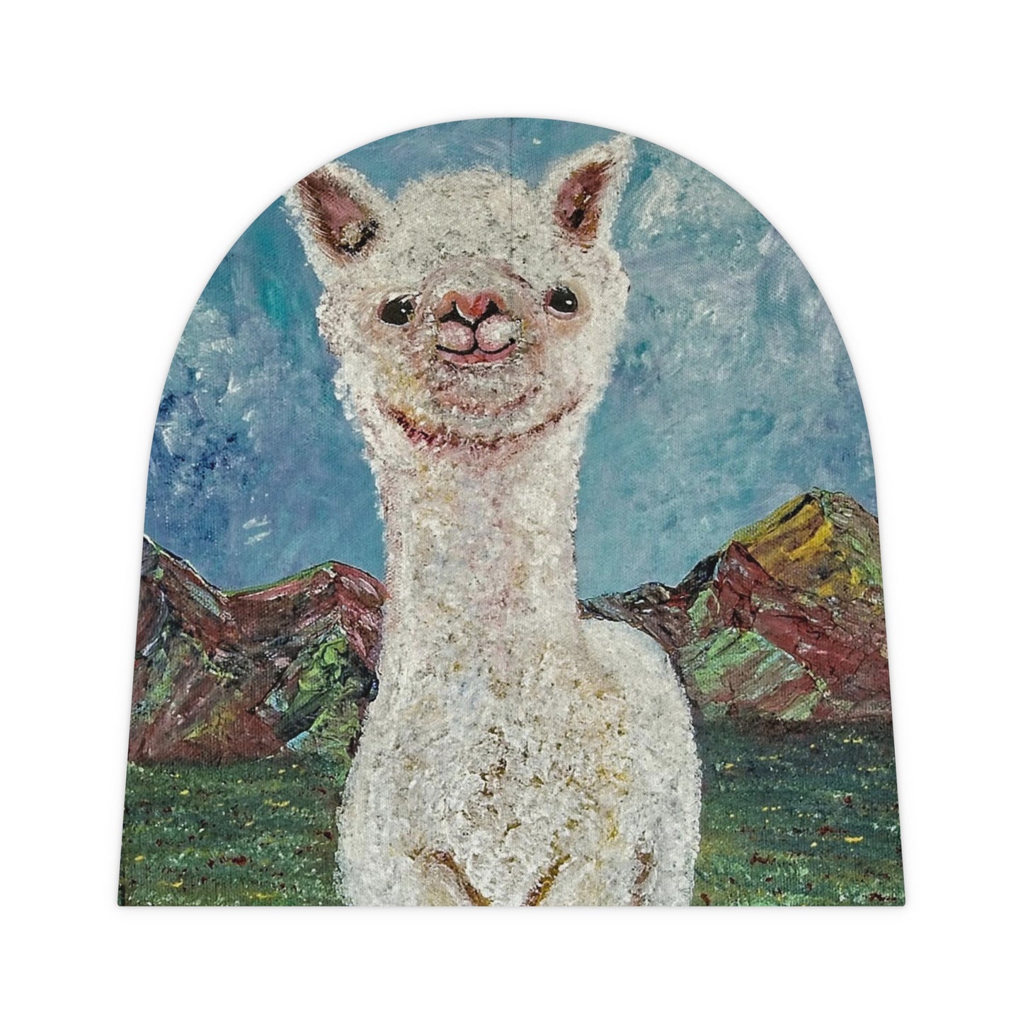 Baby Llama Beanie (AOP)