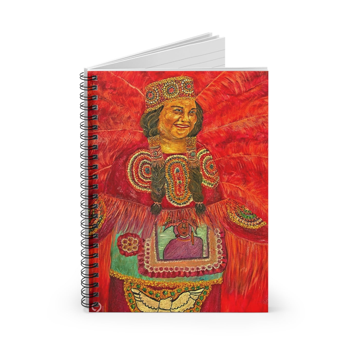 MardiGras Indian Themed Spiral Notebook - Ruled Line