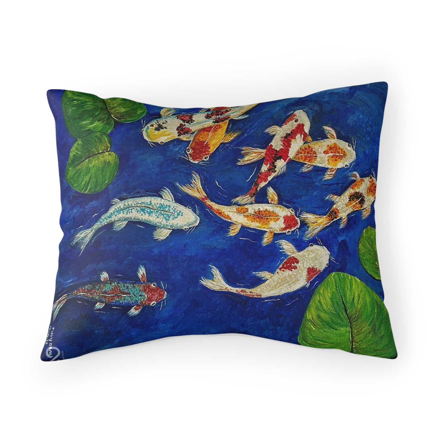 Pillow Sham - KOI fish - designed by the the artist Thuy Dang