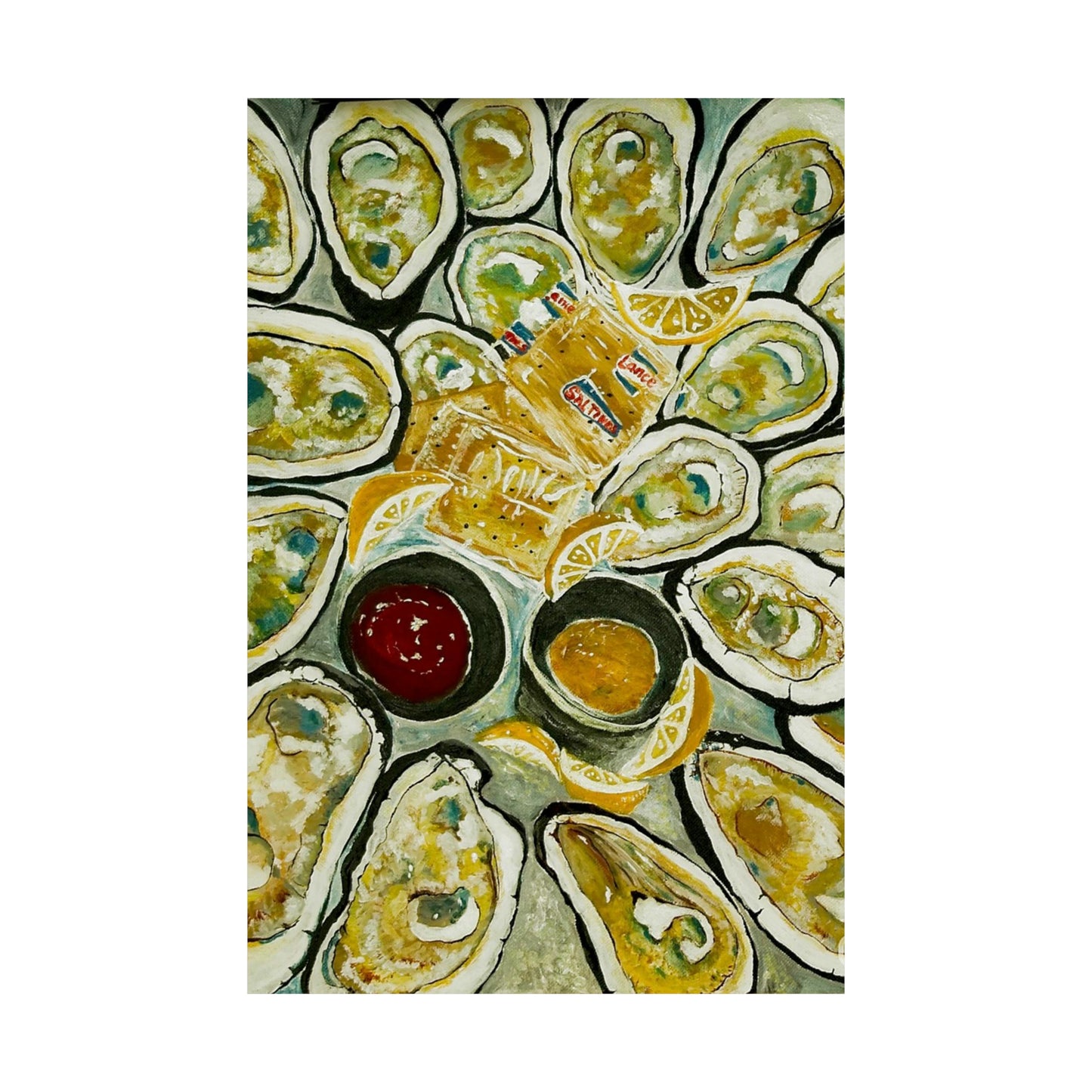 OYSTERS! On the half shell - Matte Vertical Poster