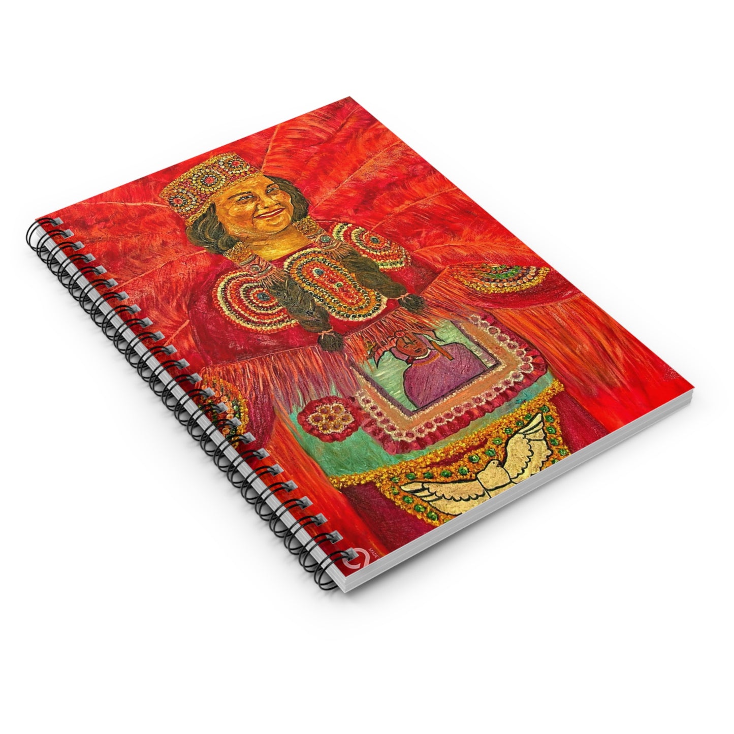 MardiGras Indian Themed Spiral Notebook - Ruled Line